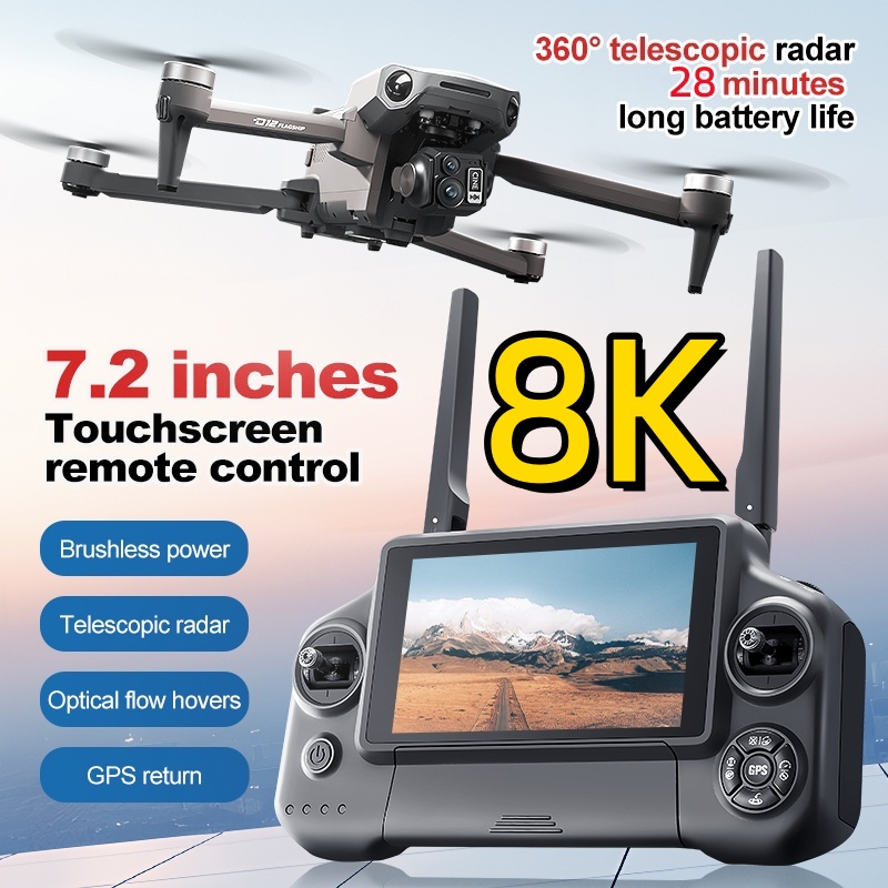 Drone Camera Night Vision - Квадрокоптер 8K с 3-осевым подвесом, бесщеточным