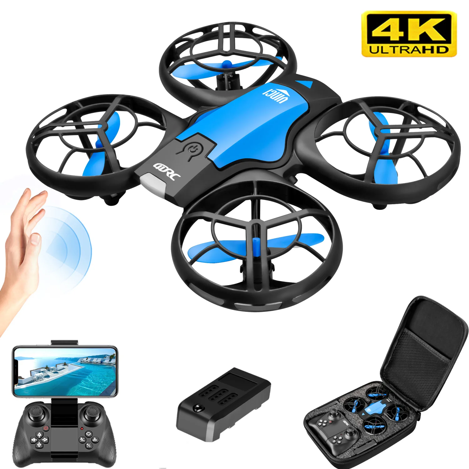 Drone Camera Wide Angle - Новый мини-дрон V8 с камерой 4K