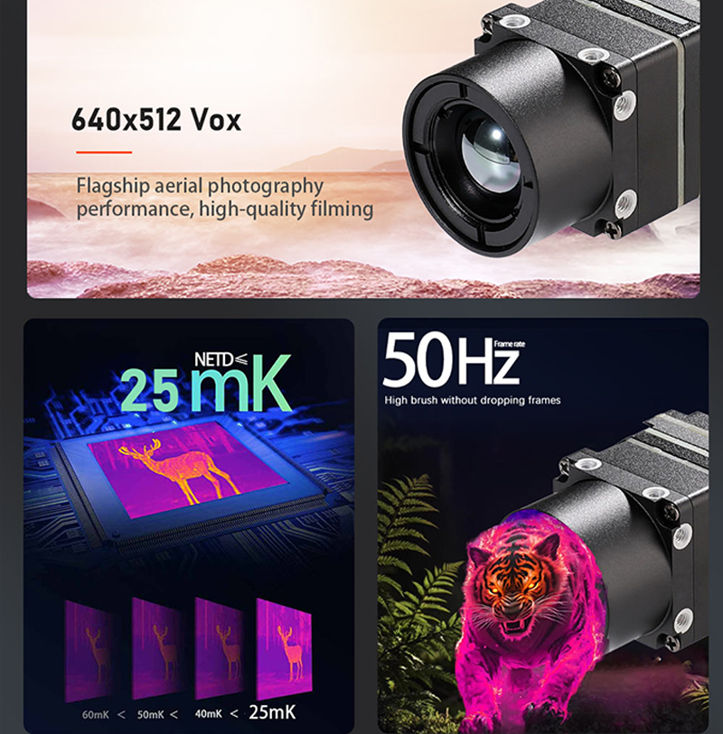 Drone Camera Thermal - Новинка: Тепловизионный модуль для FPV-дронов 640x512,