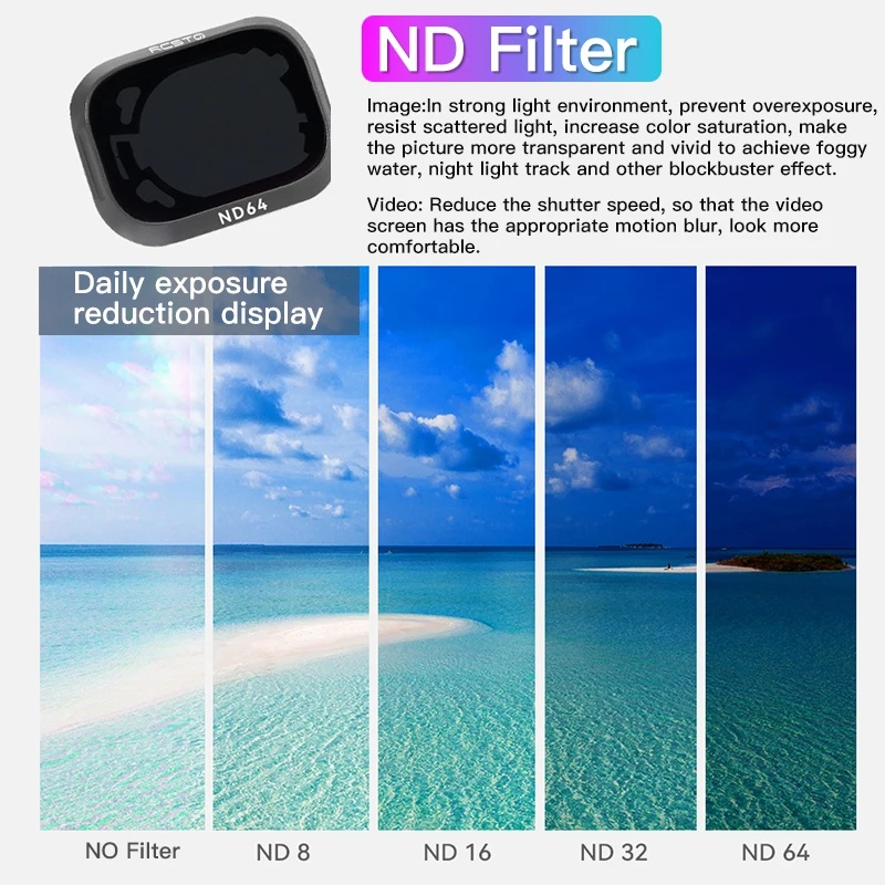 Набор фильтров RCSTQ для камер – обзор и цена Drone Camera Filter